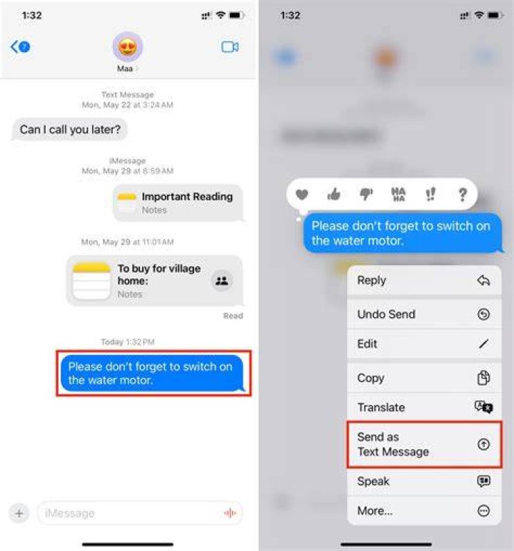 Do blocked messages send as text?