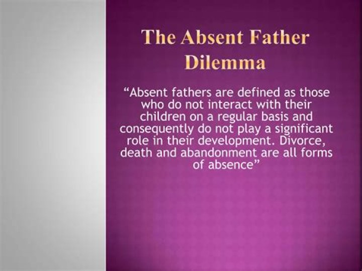 How do absent fathers affect sons?