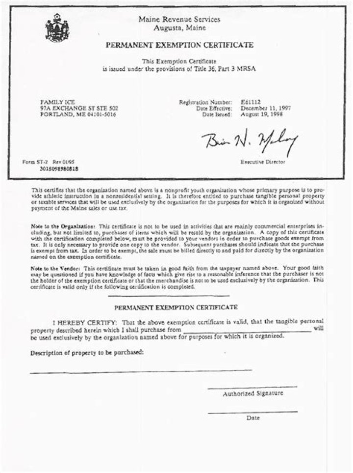 How do I get an exemption certificate?