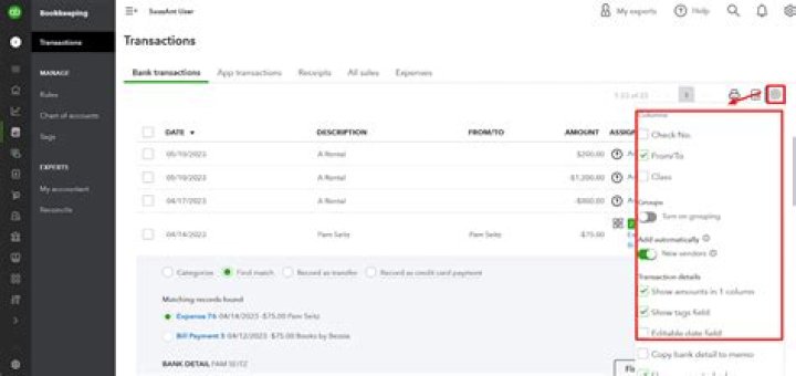 How do I split a self-employed transaction in QuickBooks?