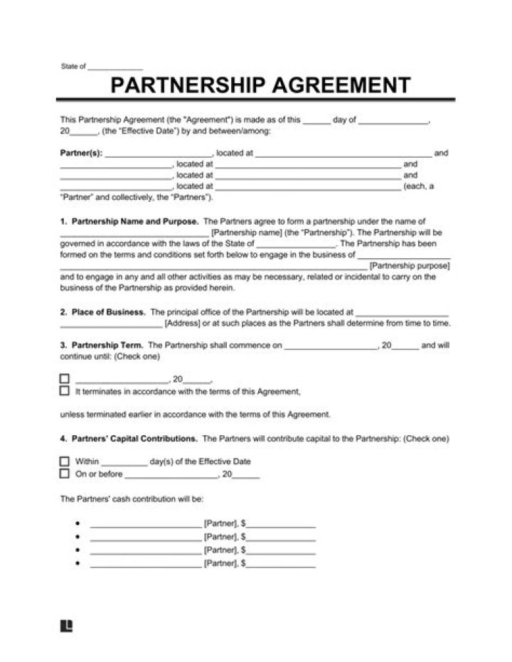 How many relationships does a partnership contract create?