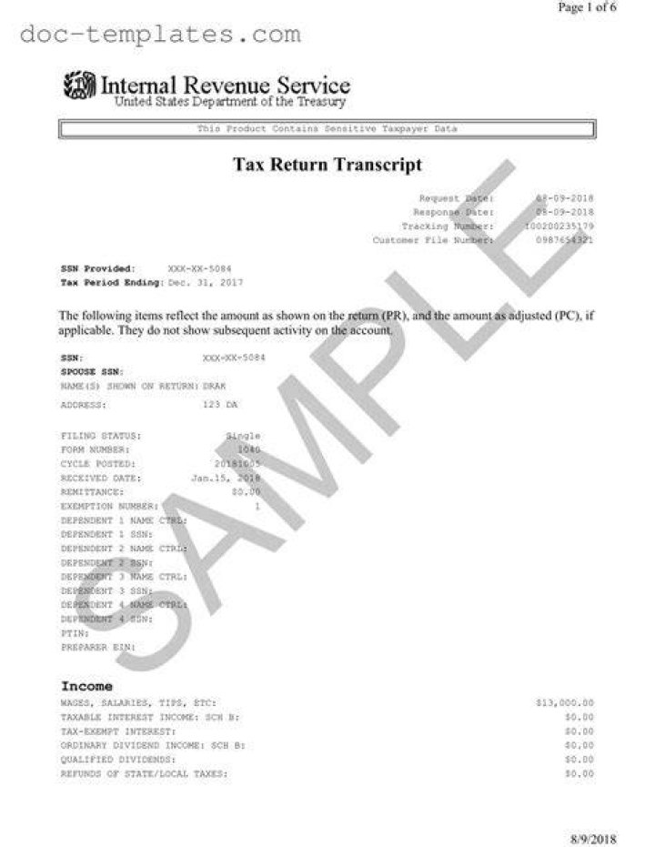 How to request an individual tax return transcript?