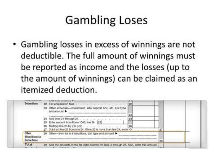 Is gambling an itemized deduction?