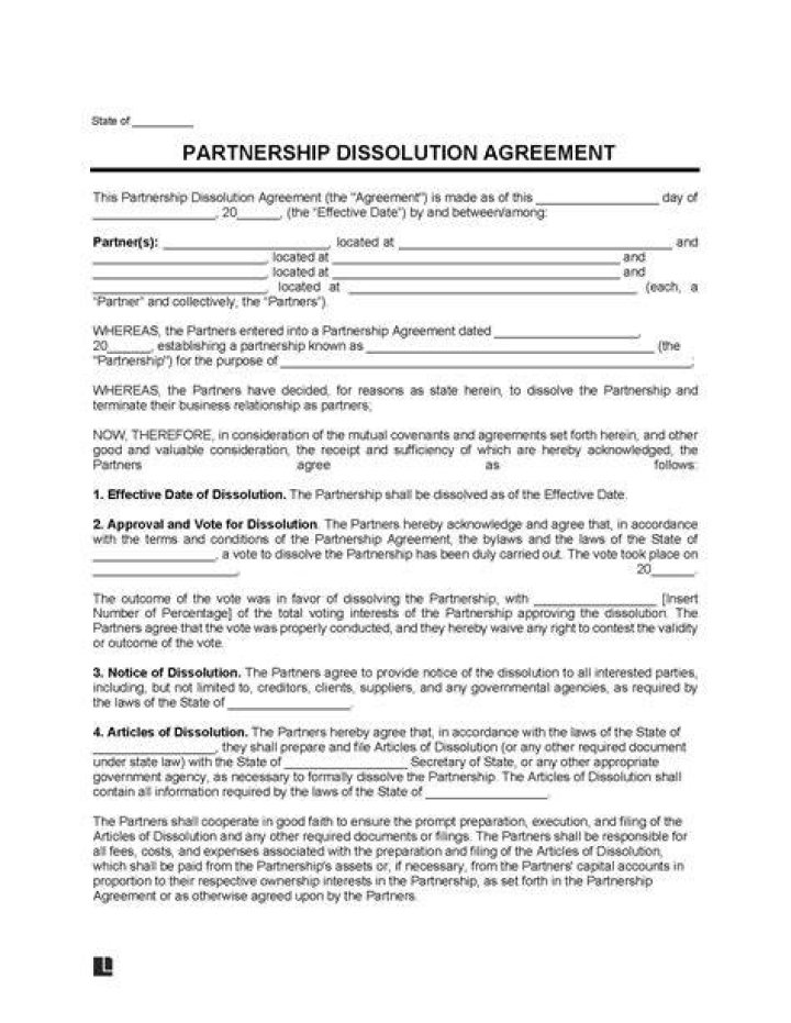 What happens if partnership dissolves?