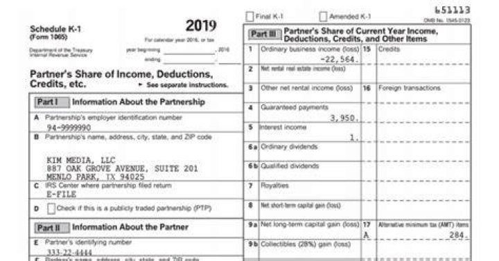 When do you have to file a K1 tax return?