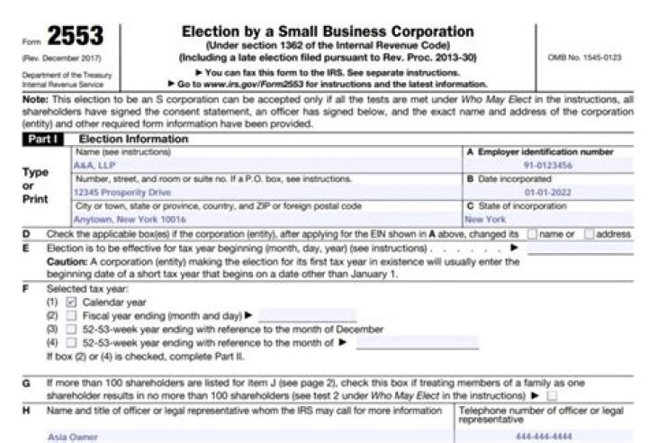 Who needs to fill out form 2553?